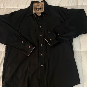 Men's Burberry black cotton shirt size L